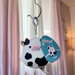 Alita the Sea Cow Squishmallow Clip 3.5” NWT